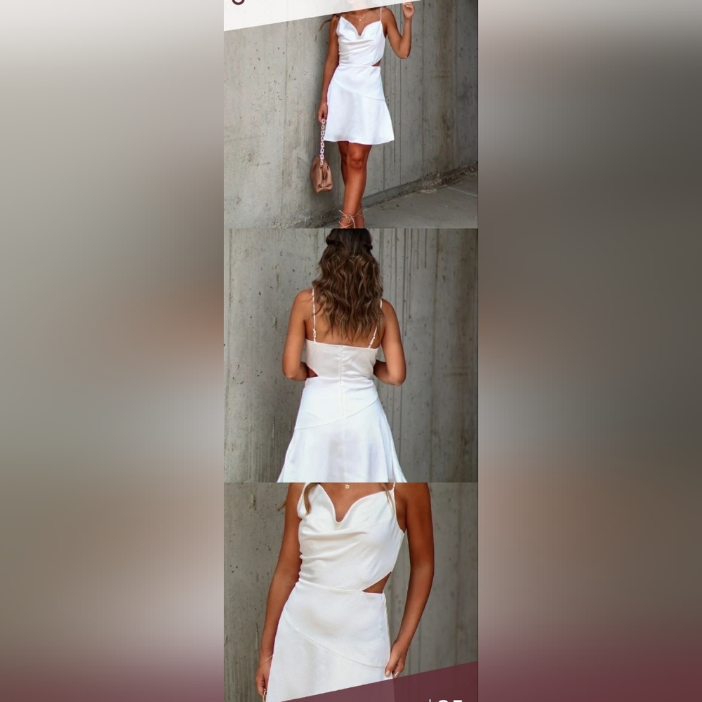 Acoa Elegant White Dress Sz M Used Good Condition